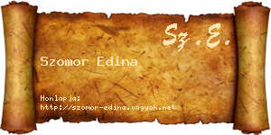 Szomor Edina névjegykártya